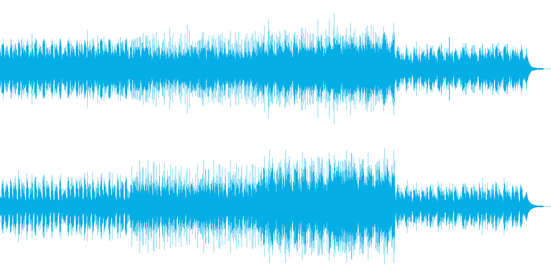 優しくも力強いピアノ曲の再生済みの波形