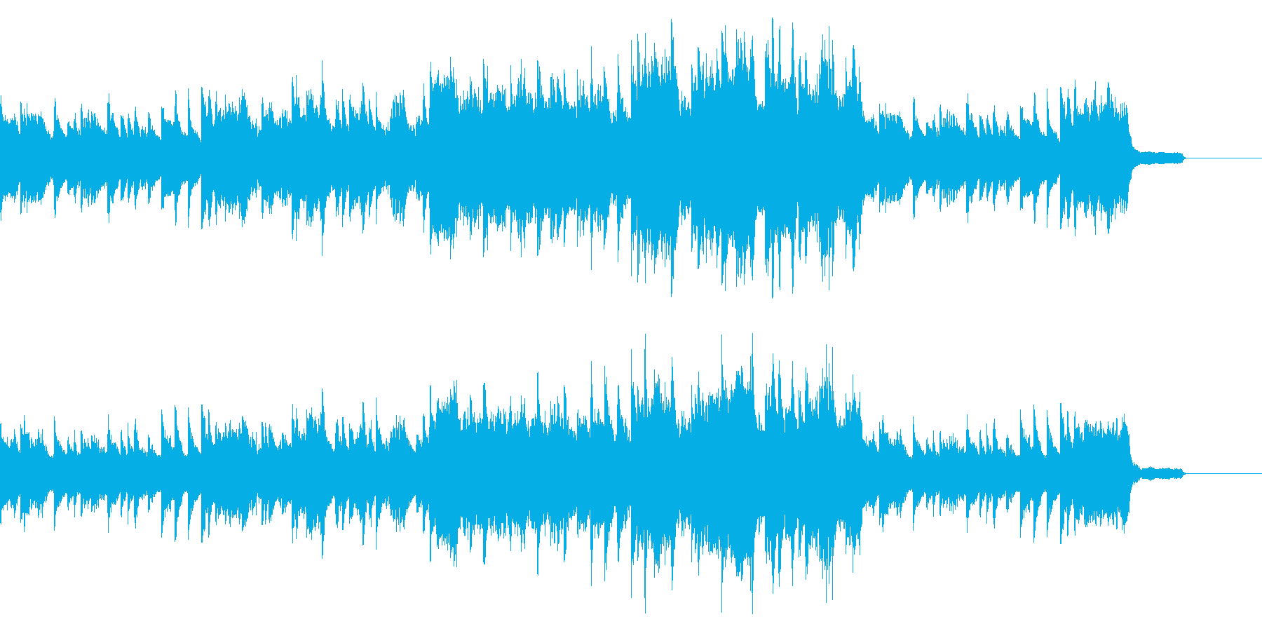 温かくて切ない感じのピアノ曲の再生済みの波形