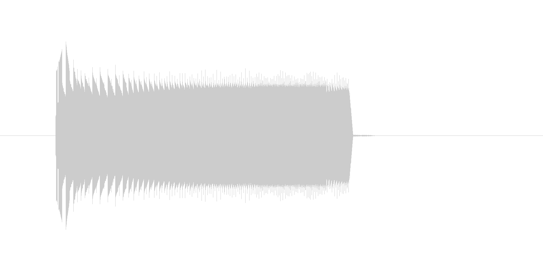 レトロゲームの雰囲気の決定音。ピロッ。の未再生の波形