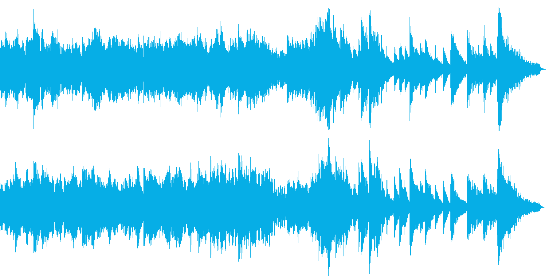 優しい雰囲気のポップス(30sec)の再生済みの波形