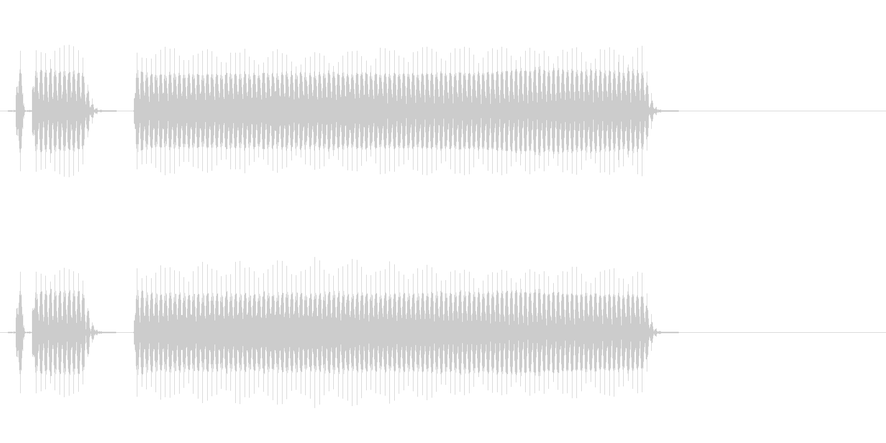 ブブー(不正解音、はずれ音)の未再生の波形