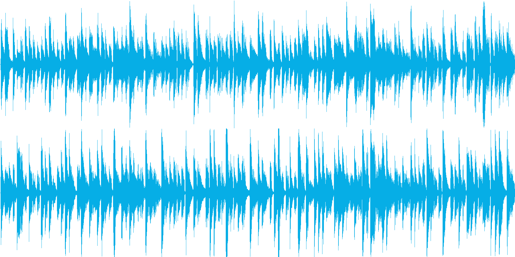 電子的な音で繰り返される楽曲です。の再生済みの波形