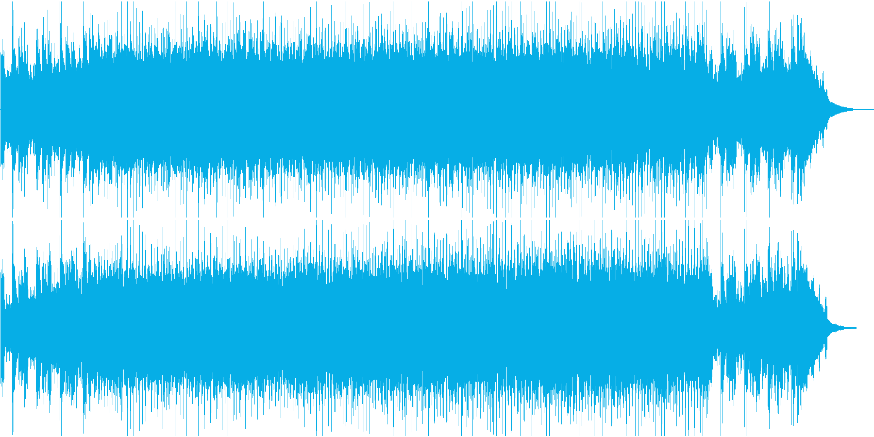 リフで始まるEL&P風なクールロックの再生済みの波形