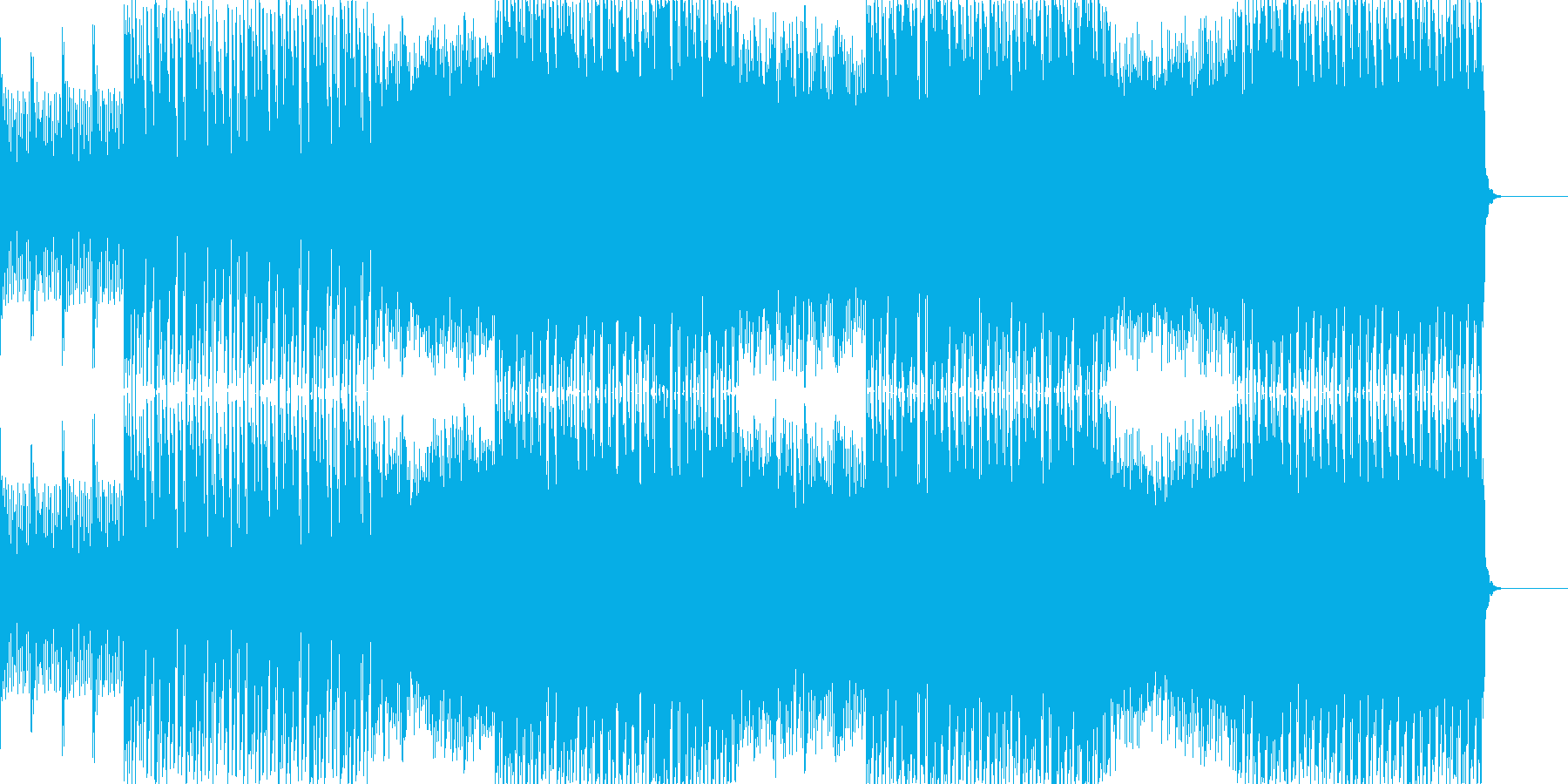 疾走感のあるエレクトリックな音楽の再生済みの波形