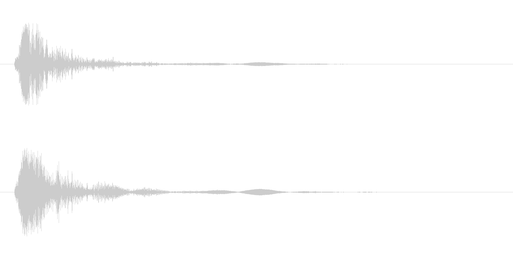 バシュッ(球が跳ねたような打音)の未再生の波形