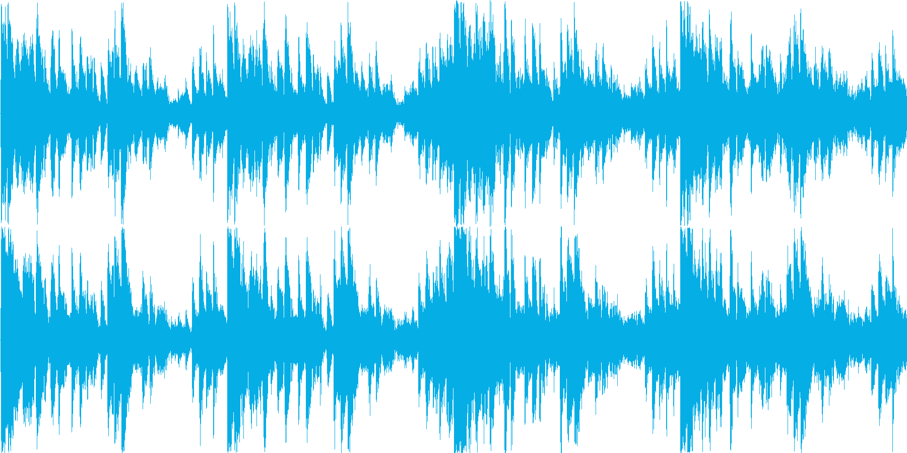 不安を感じる楽曲の再生済みの波形
