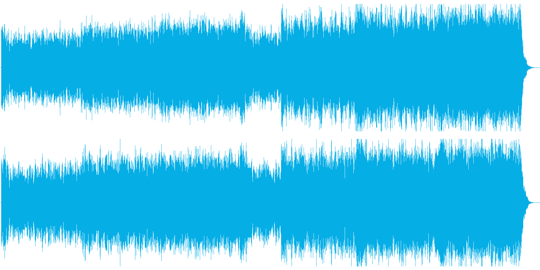 シンセとストリングスのサイバーな映像音楽の再生済みの波形