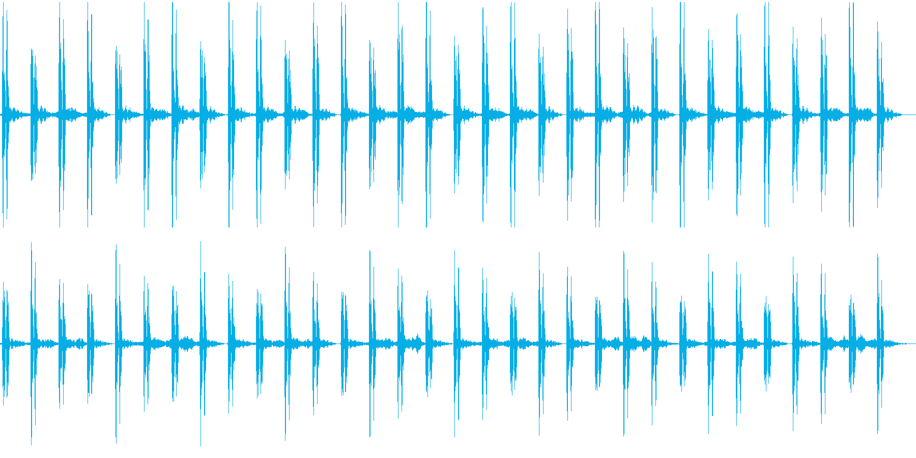 心臓の鼓動音+緊迫感を高めるSEの再生済みの波形