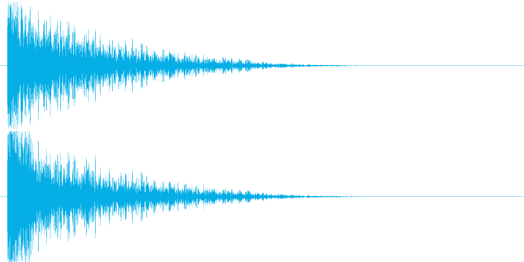爆発音と裂ける音はが混ざった感じの再生済みの波形