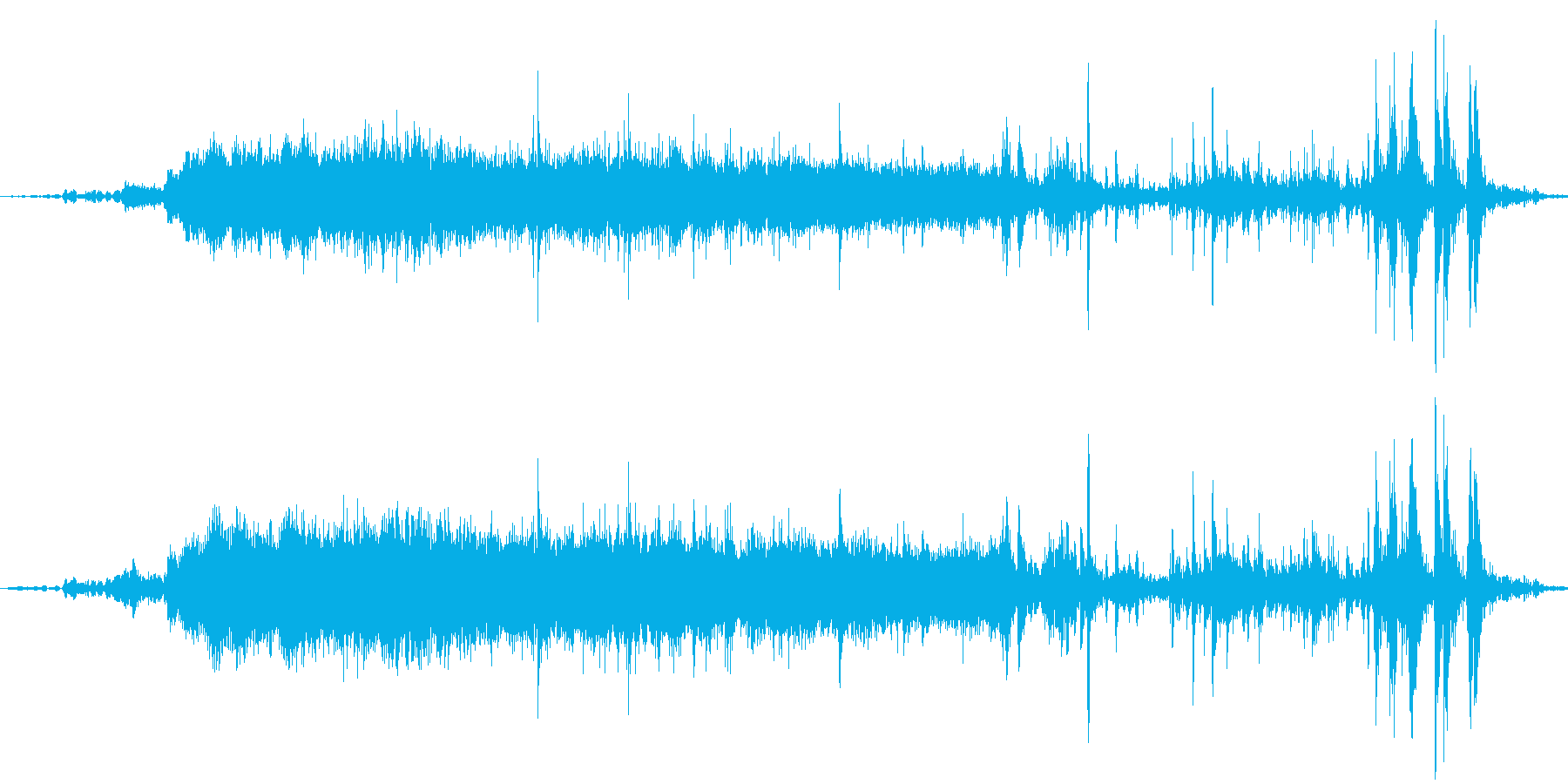 洗面台の水が落ちる音の再生済みの波形