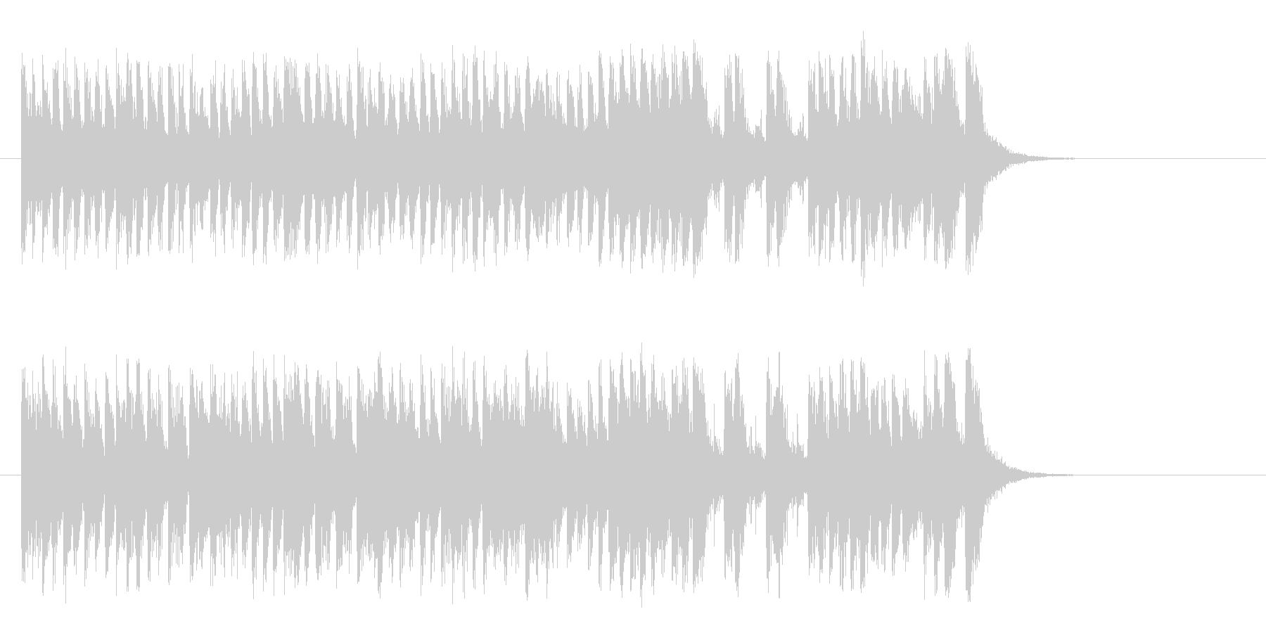 愛らしいコミカル調BGM(サビ)の未再生の波形