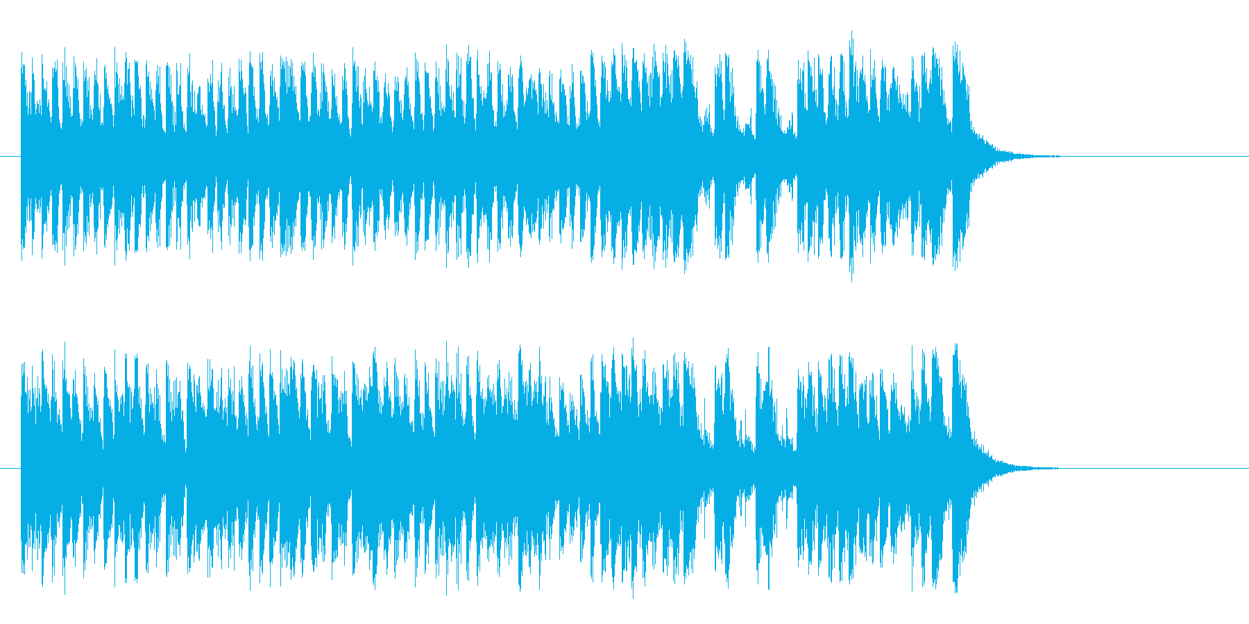 愛らしいコミカル調BGM(サビ)の再生済みの波形
