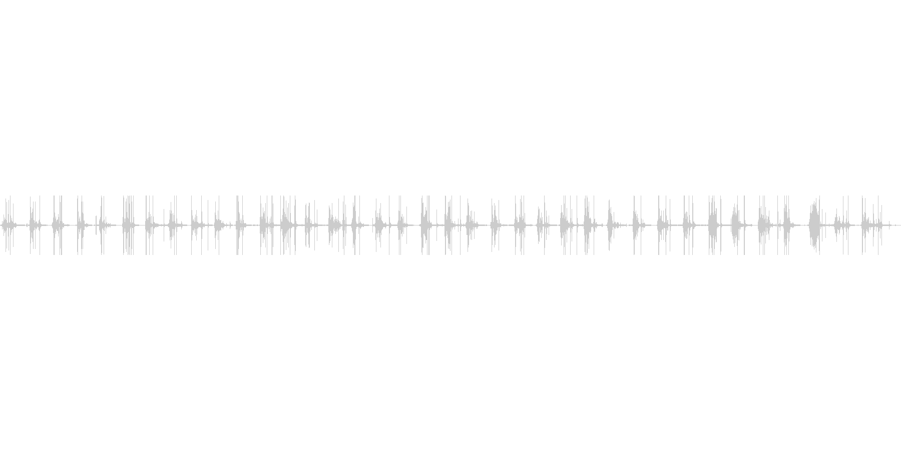 新雪の足音(歩き)の未再生の波形