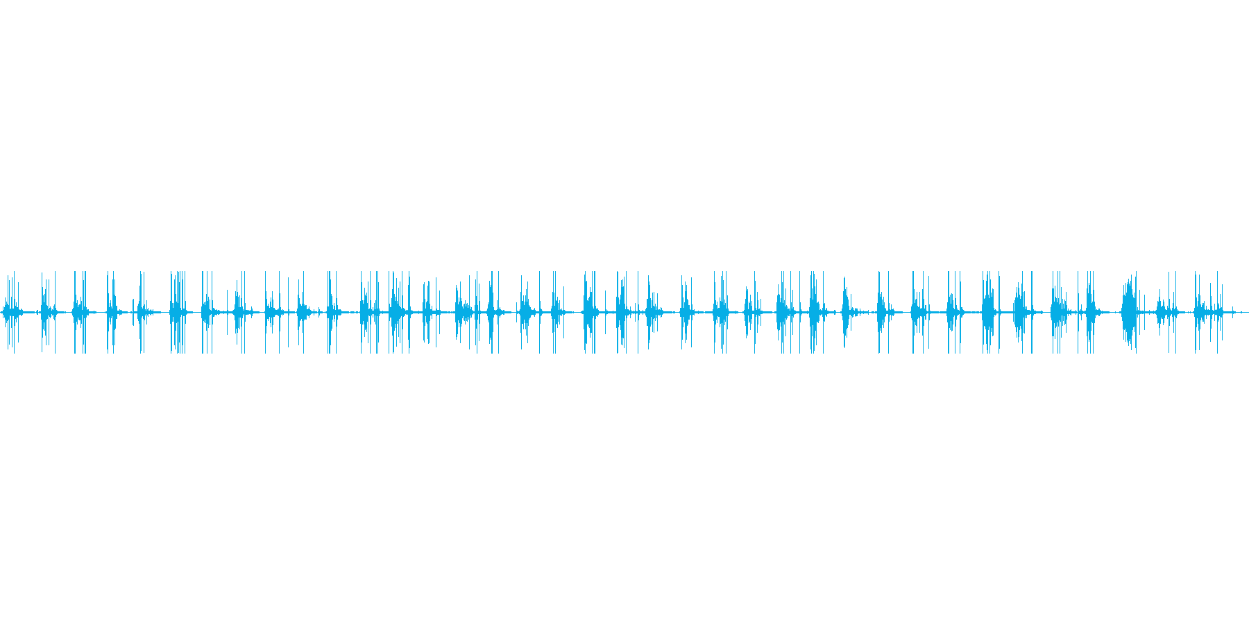 新雪の足音(歩き)の再生済みの波形
