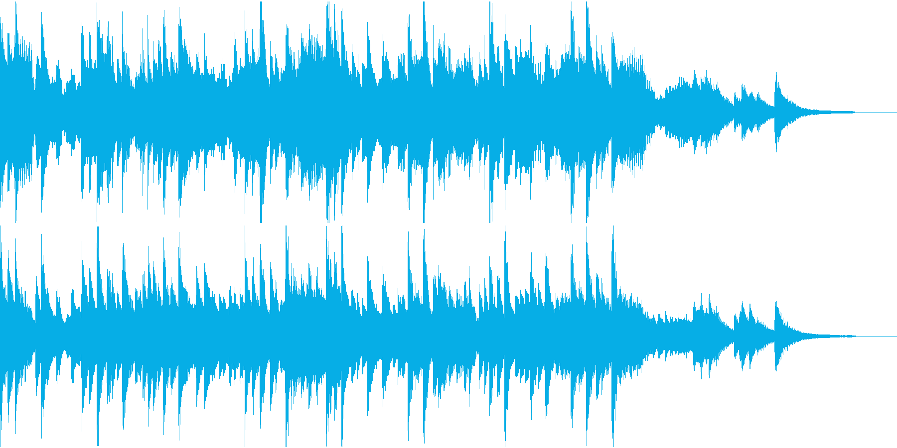 少し和風の強い風を感じる音の再生済みの波形