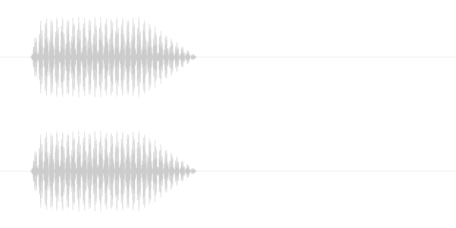 短めの電話のプッシュ音の未再生の波形