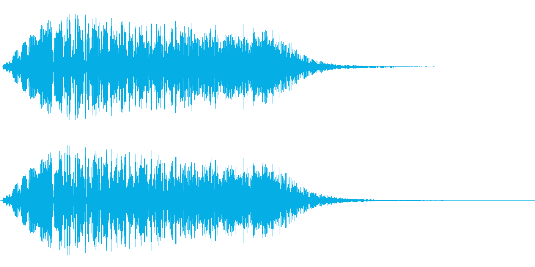 グルルル(透明な高音の展開効果音)の再生済みの波形