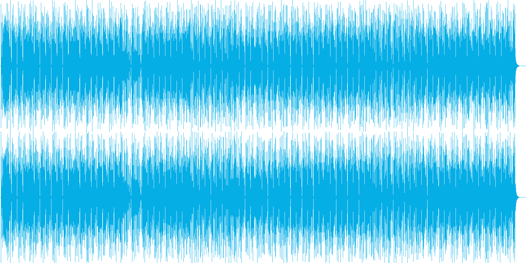 ミディアムテンポEDM風シンセサイザー曲の再生済みの波形