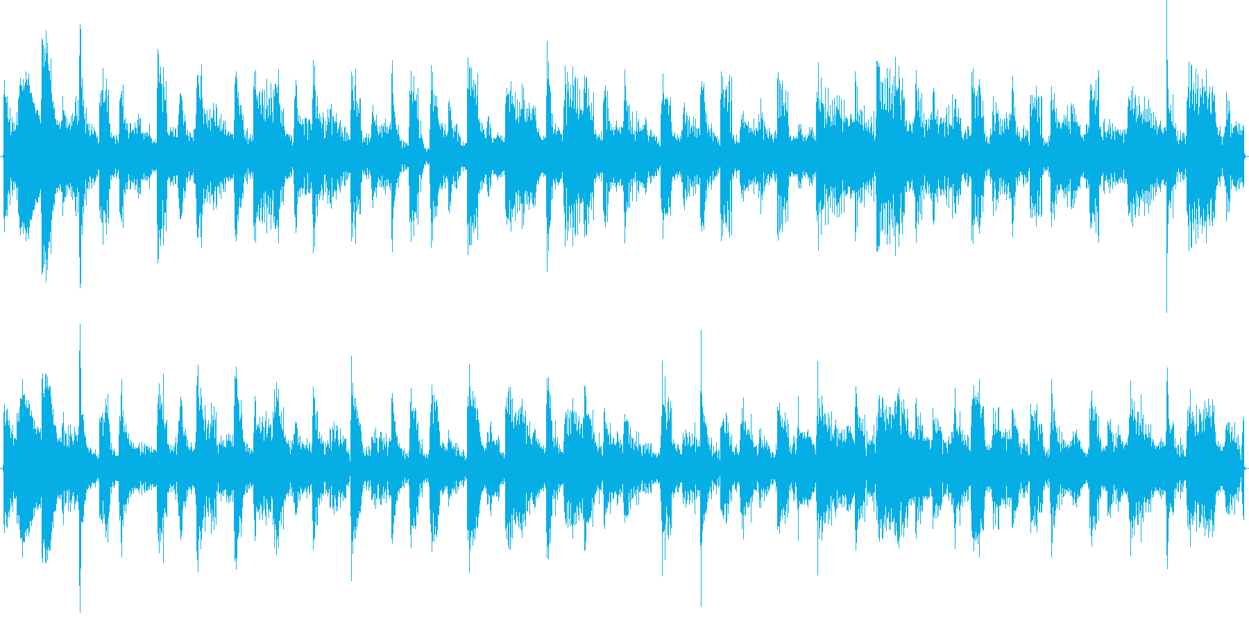 ドラムを強調した楽曲です。の再生済みの波形
