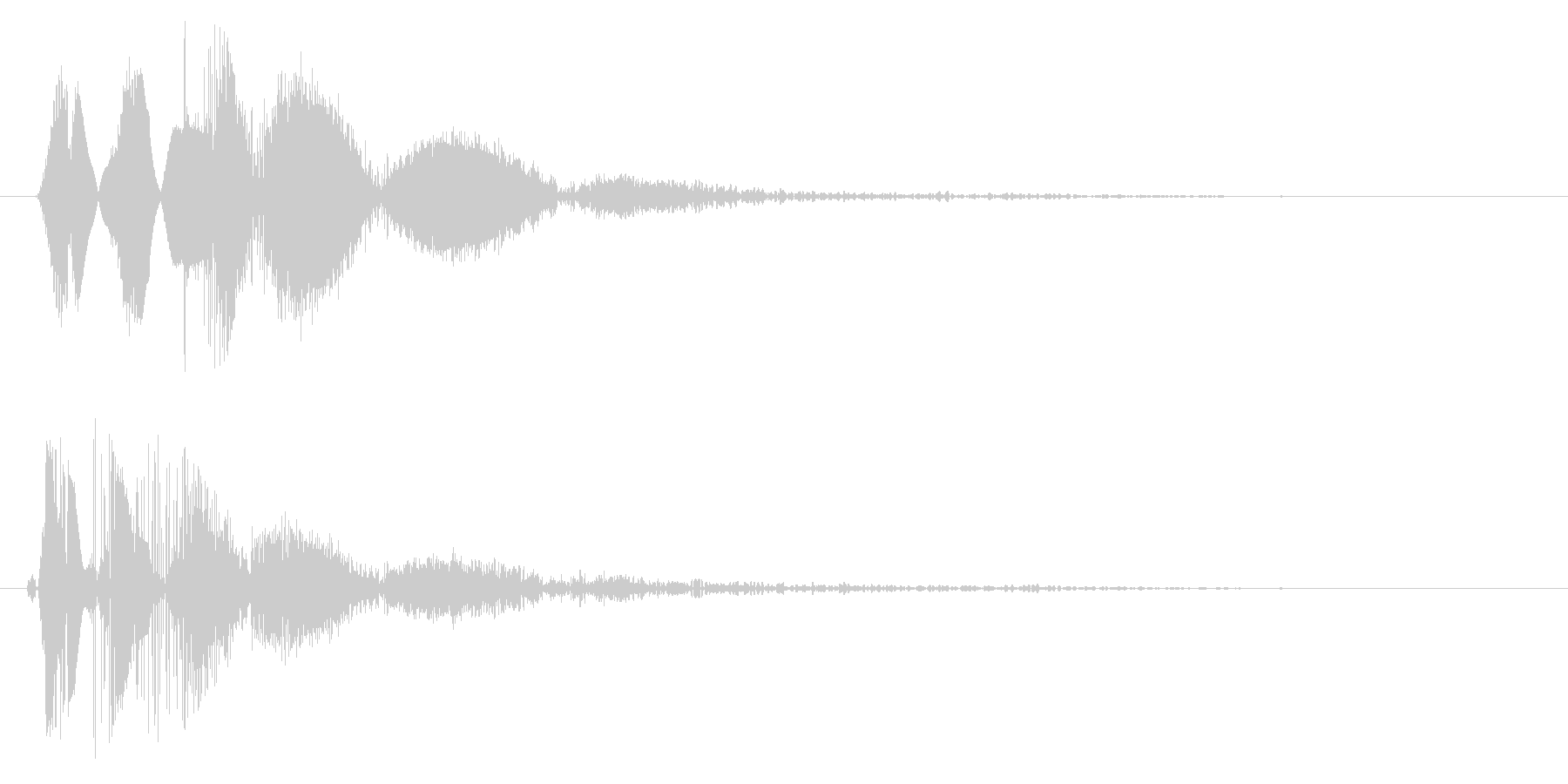 バンッ(風船の破裂音)の未再生の波形