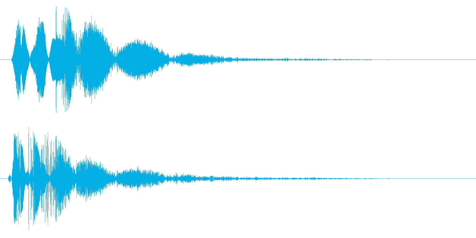 バンッ(風船の破裂音)の再生済みの波形