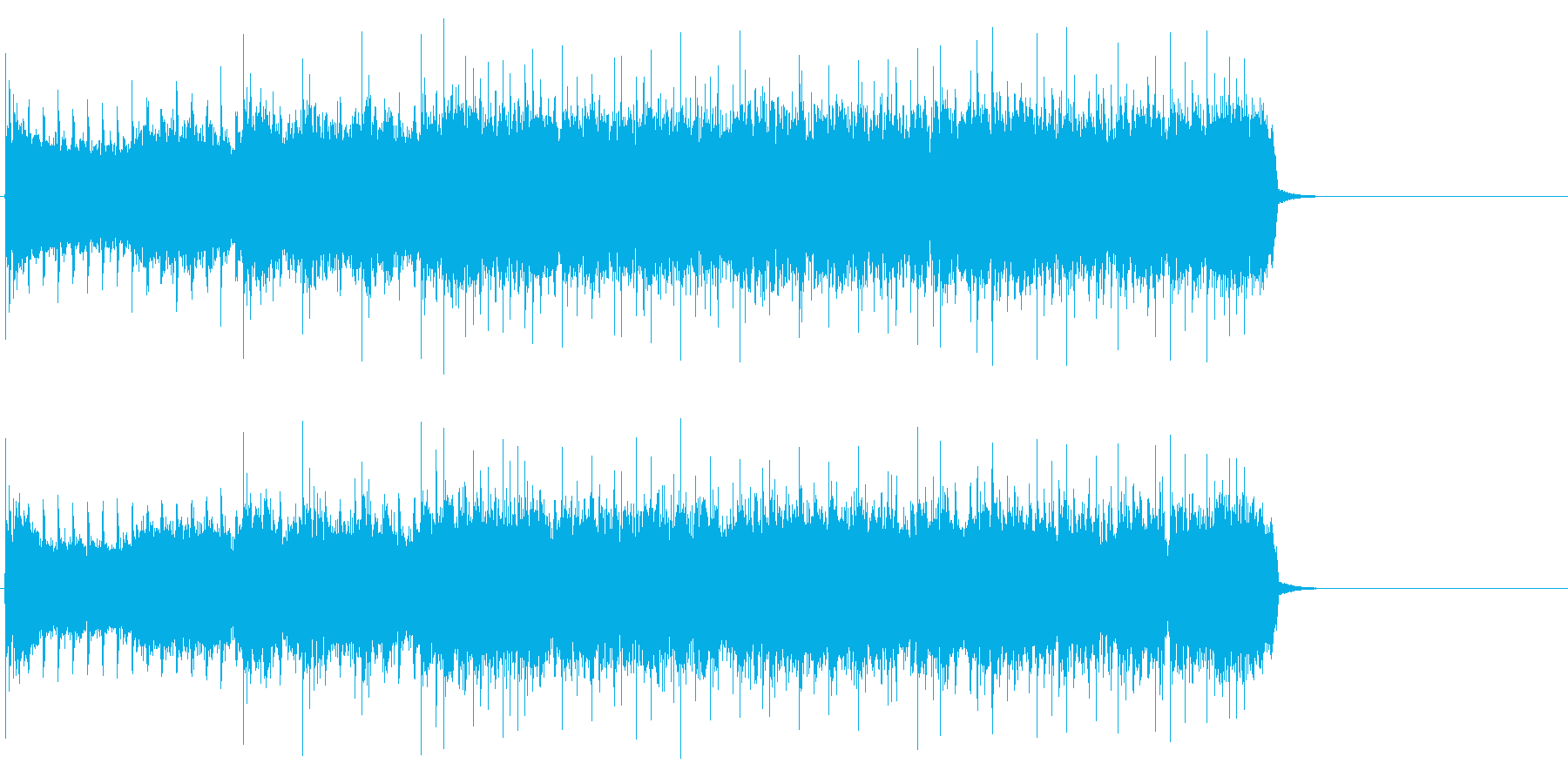 疾走感溢れるハードロック(イントロ)の再生済みの波形