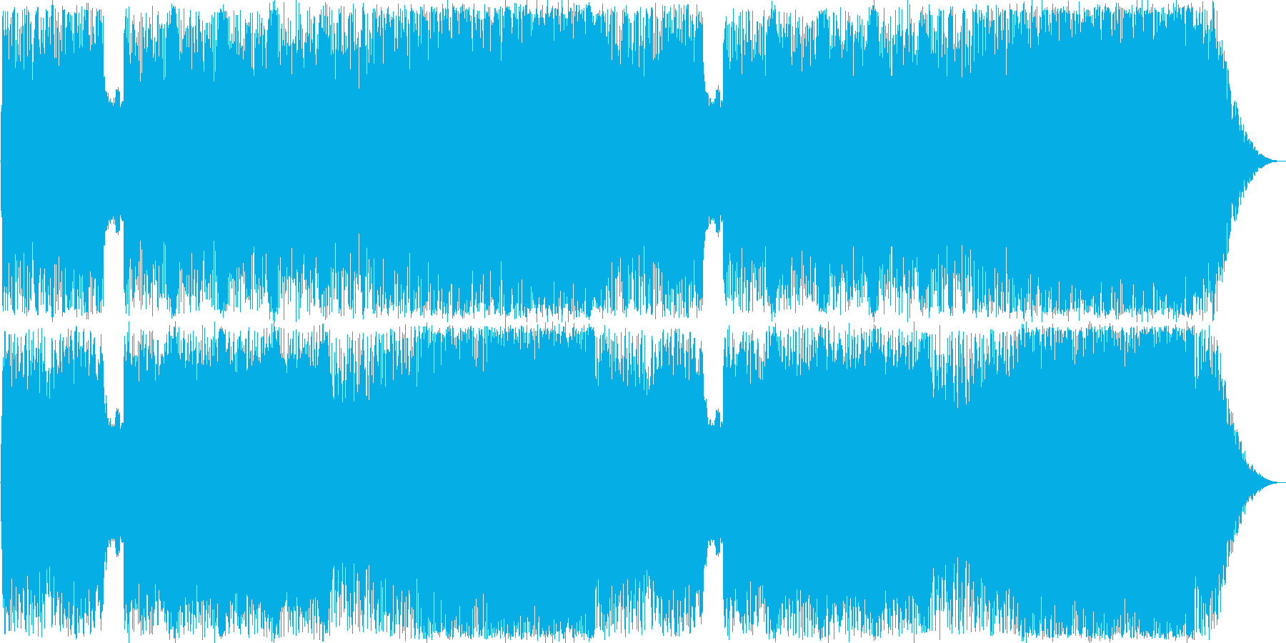 スリリングな雰囲気のヘヴィロックの再生済みの波形