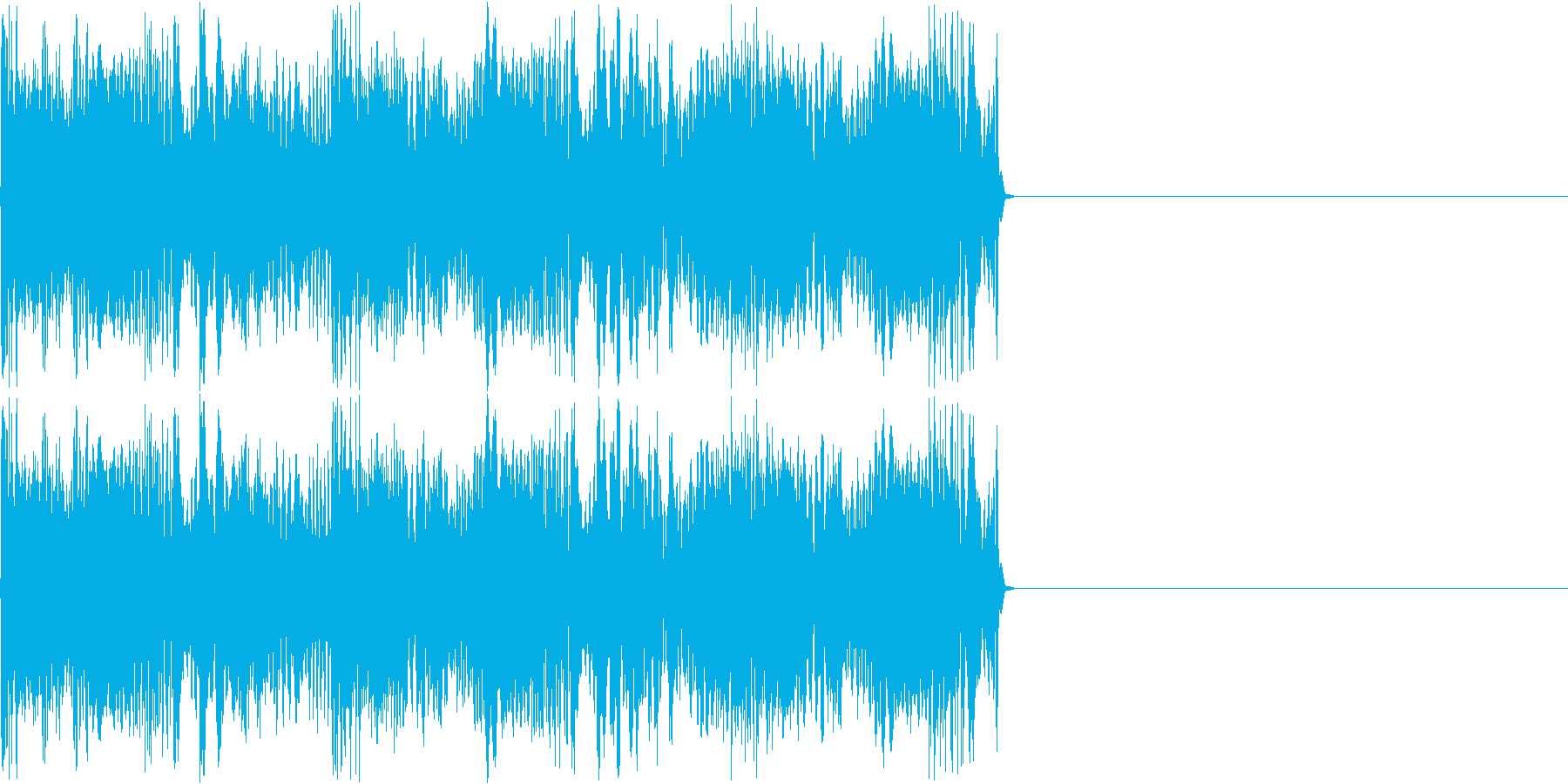 サイバーな機械電子音の再生済みの波形