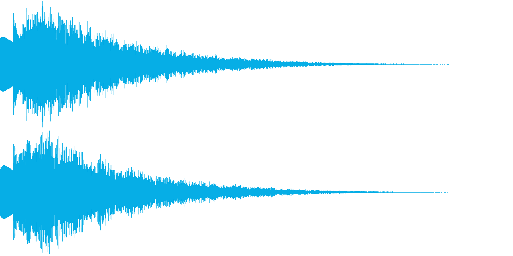キラキラ 決定音 成功音の再生済みの波形