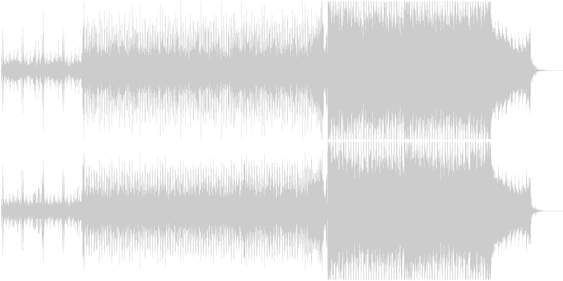 革新的 未来に繋がっていくようなCM曲の未再生の波形