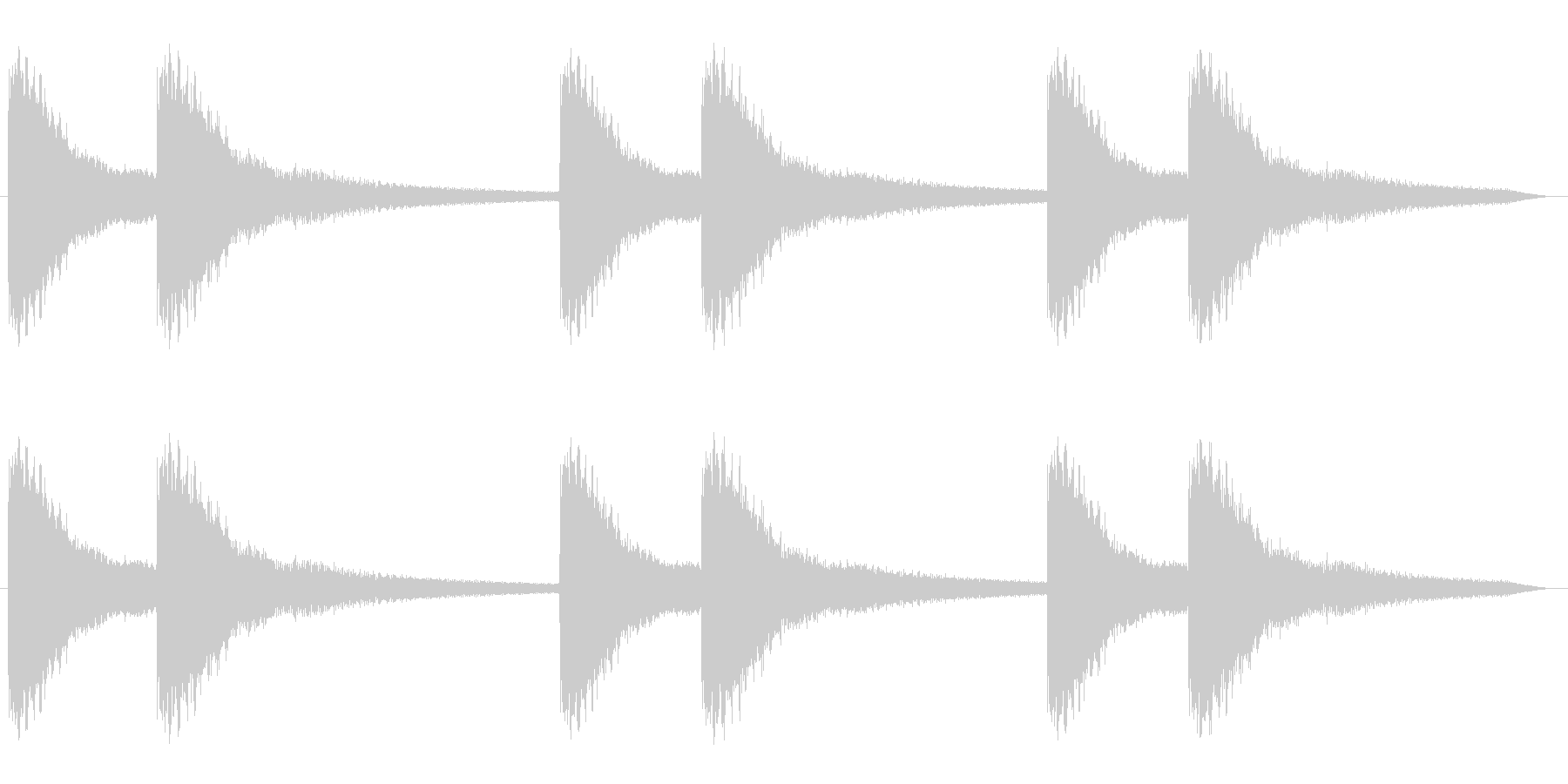 キーンコーンキーンコーン(鐘の音)の未再生の波形