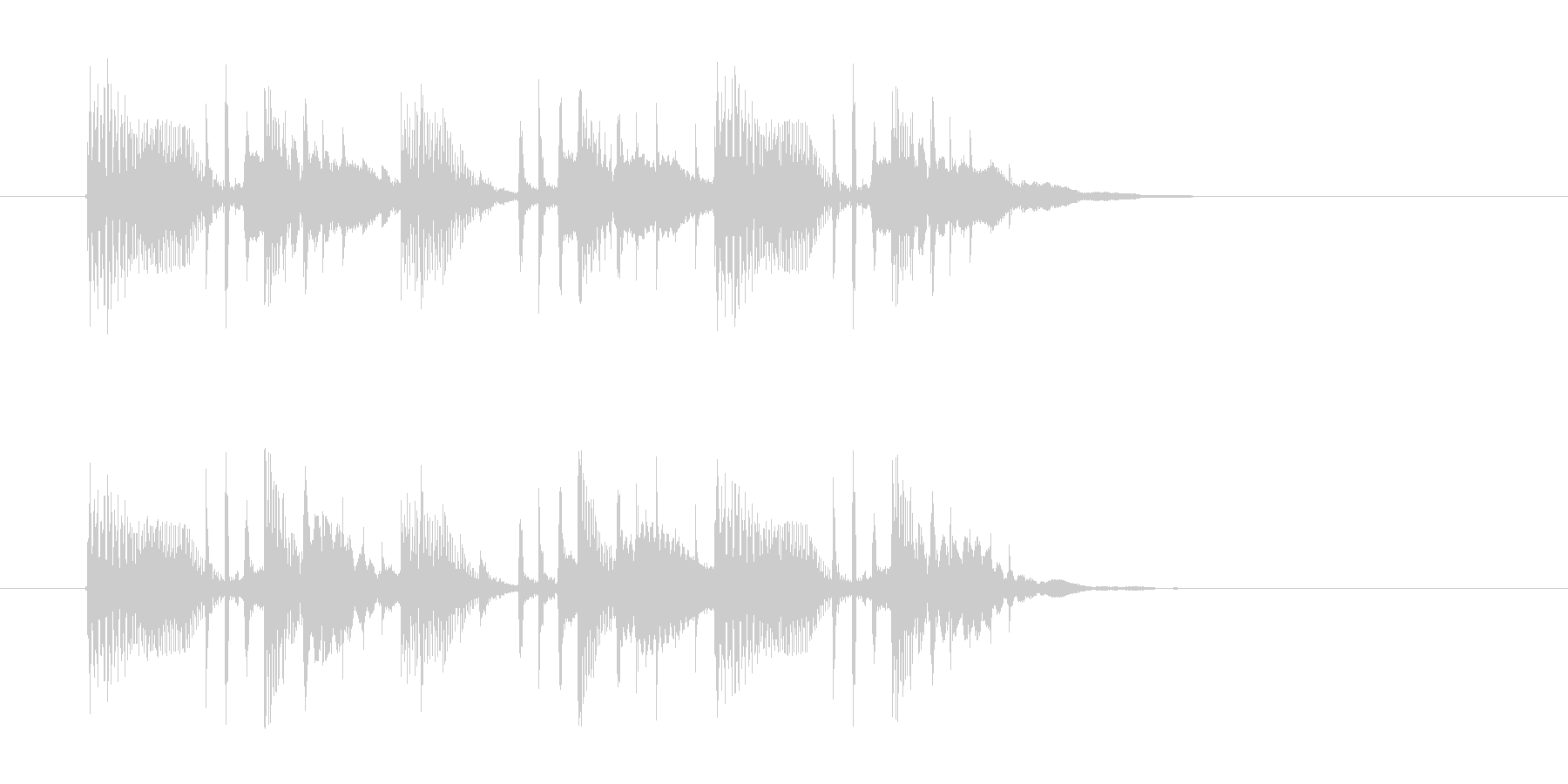 ゆったりと落ち着いた幻想的な音楽の未再生の波形