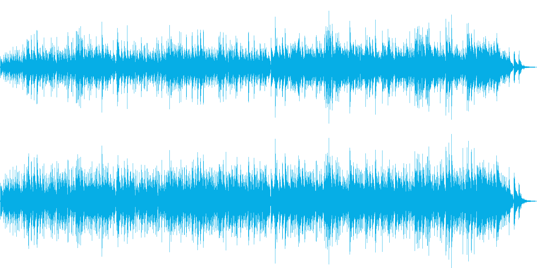 ギターデュオによるボサノバ曲の再生済みの波形