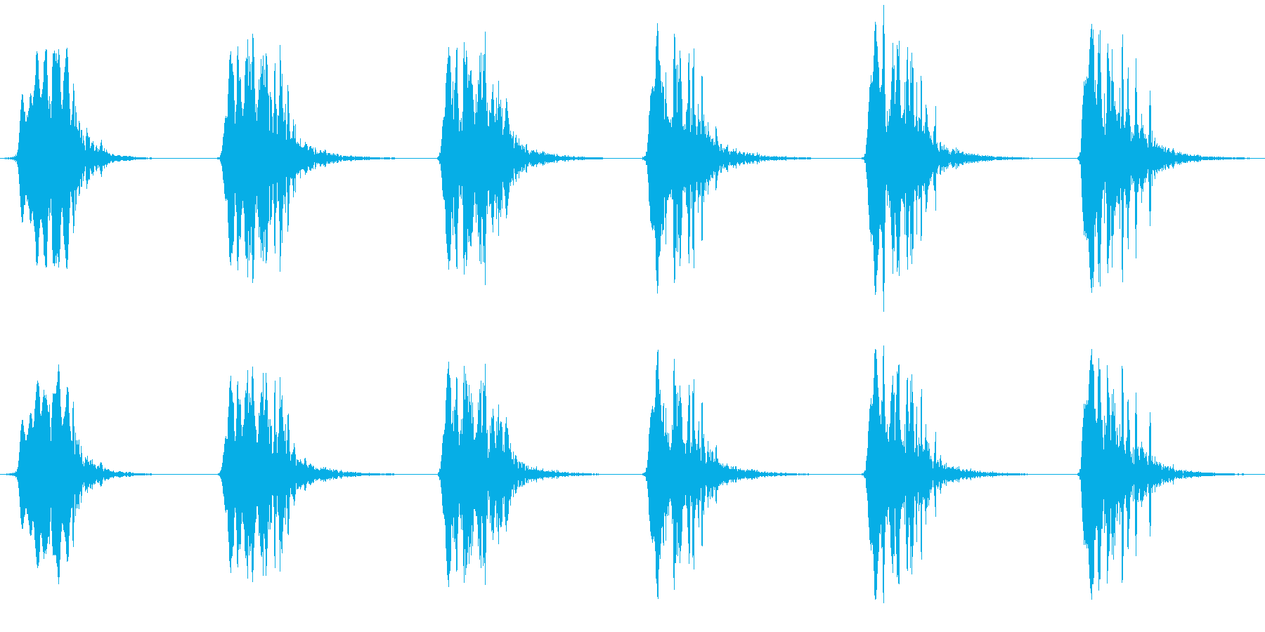 オジロワシの鳴き声の再生済みの波形