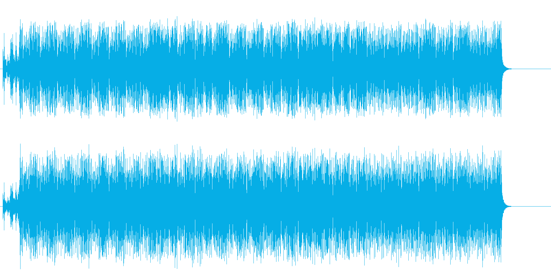 散歩を待ちきれない子犬をイメージさせる曲の再生済みの波形