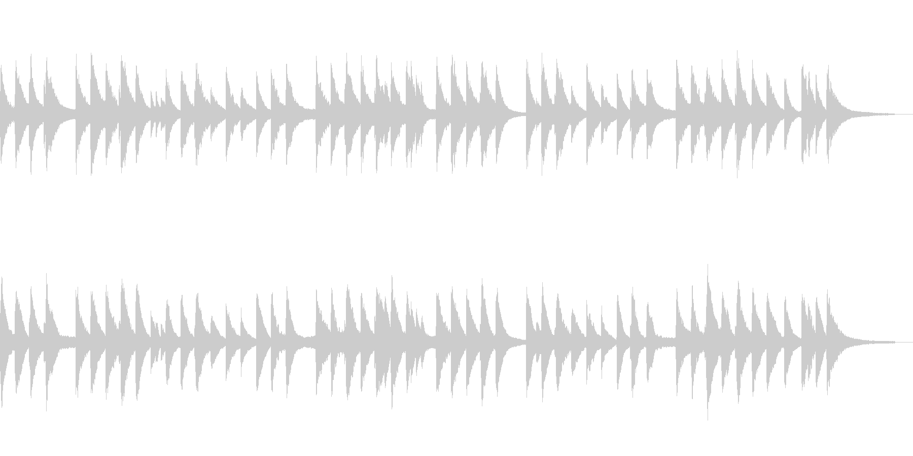気持ちが通じ合うようなあたたかなピアノ曲の未再生の波形