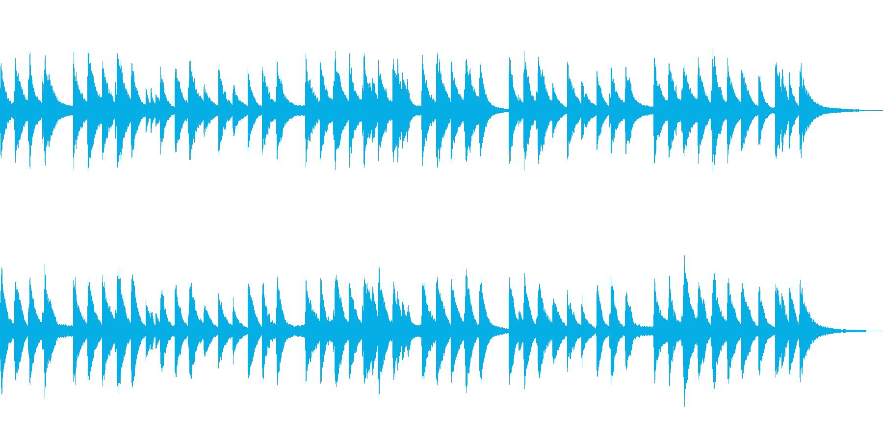 気持ちが通じ合うようなあたたかなピアノ曲の再生済みの波形