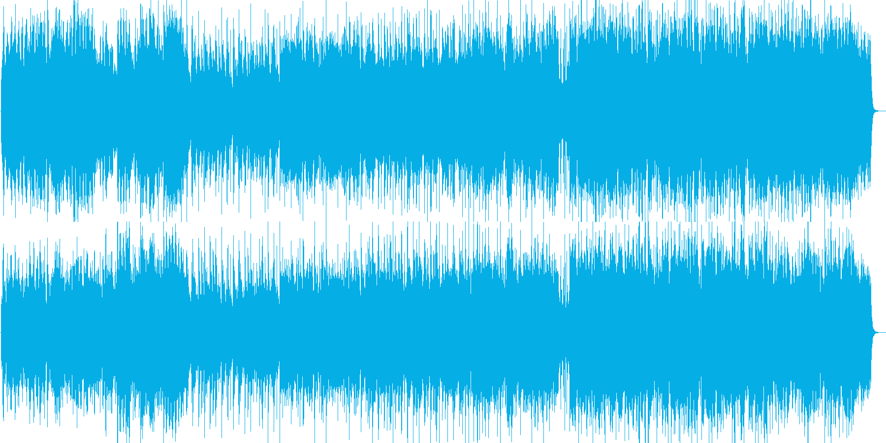 透明感のあるピアノ曲の再生済みの波形
