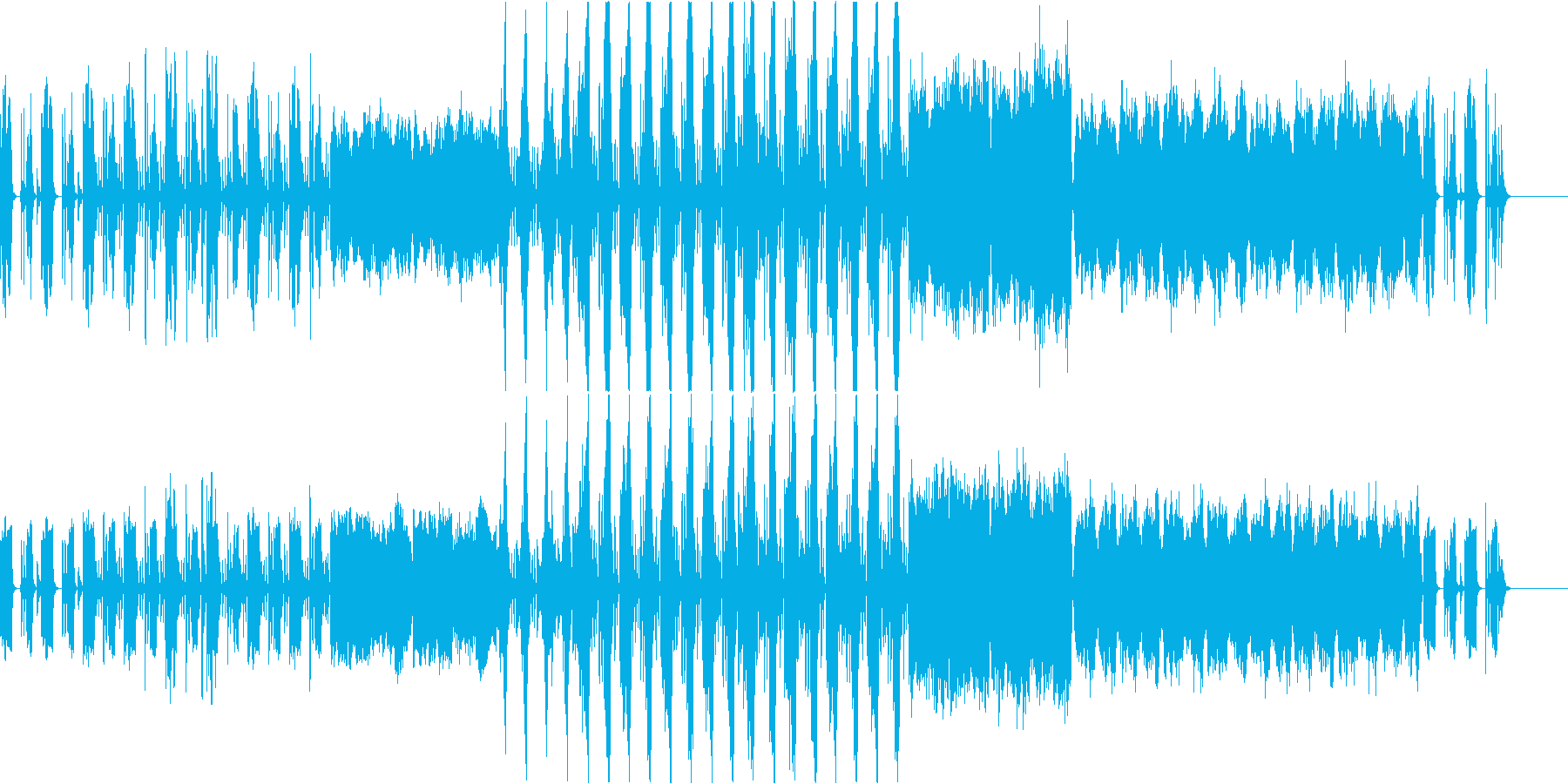 和風テイストでコミカルな楽曲の再生済みの波形