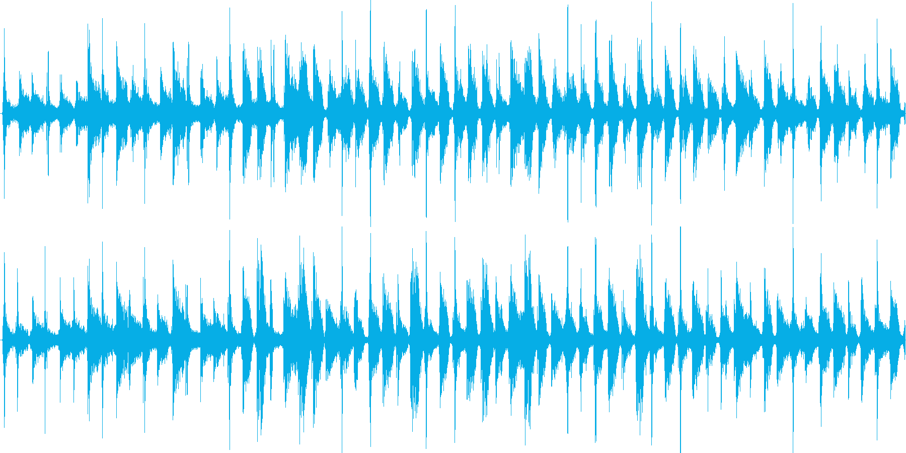 効果音をバラバラに音響編集した楽曲です。の再生済みの波形