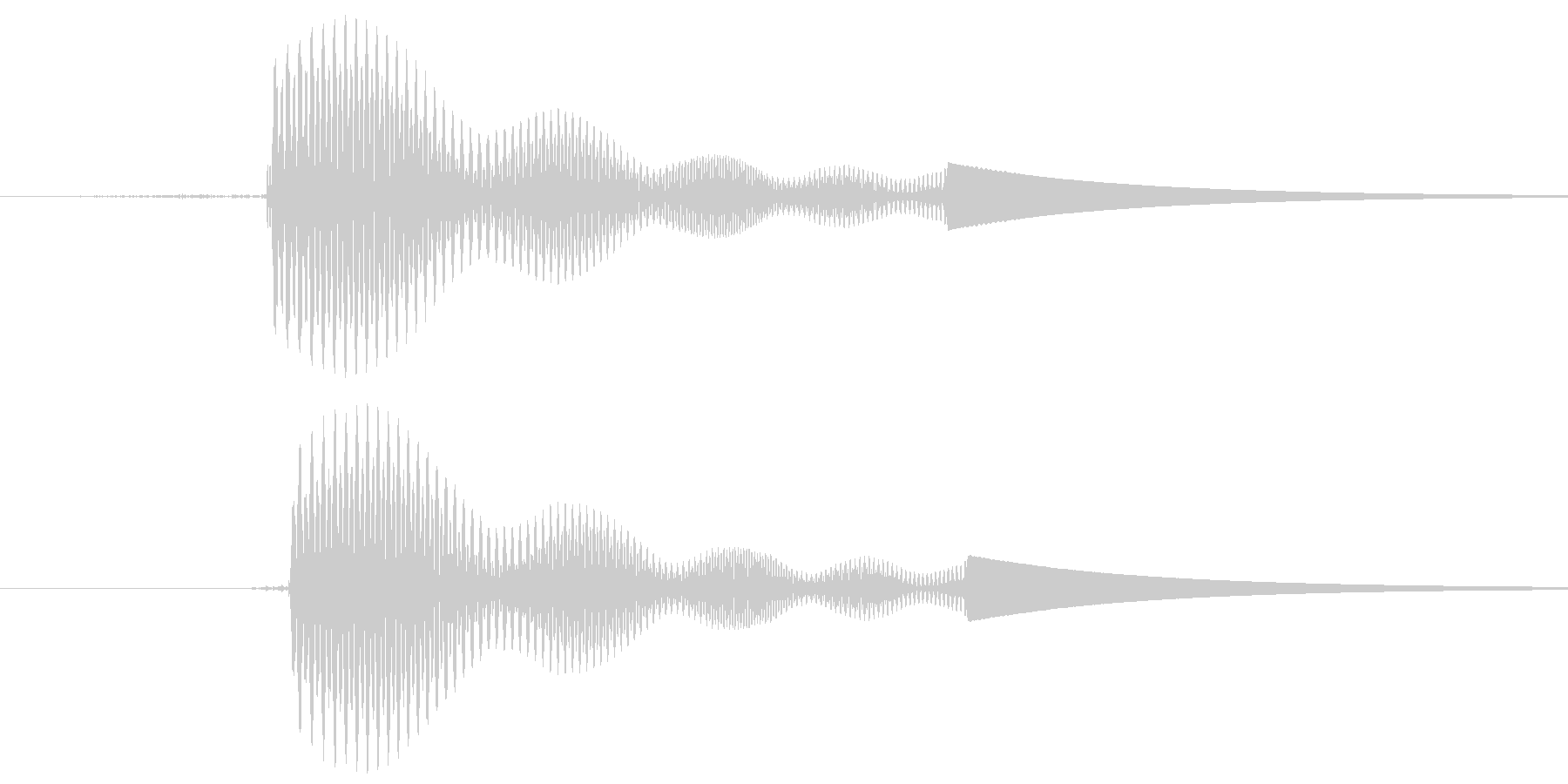 カーソルボタン音(決定音)「プイッ」の未再生の波形