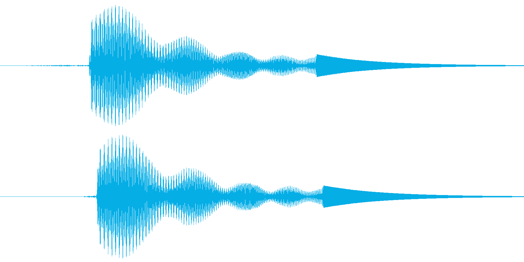 カーソルボタン音(決定音)「プイッ」の再生済みの波形