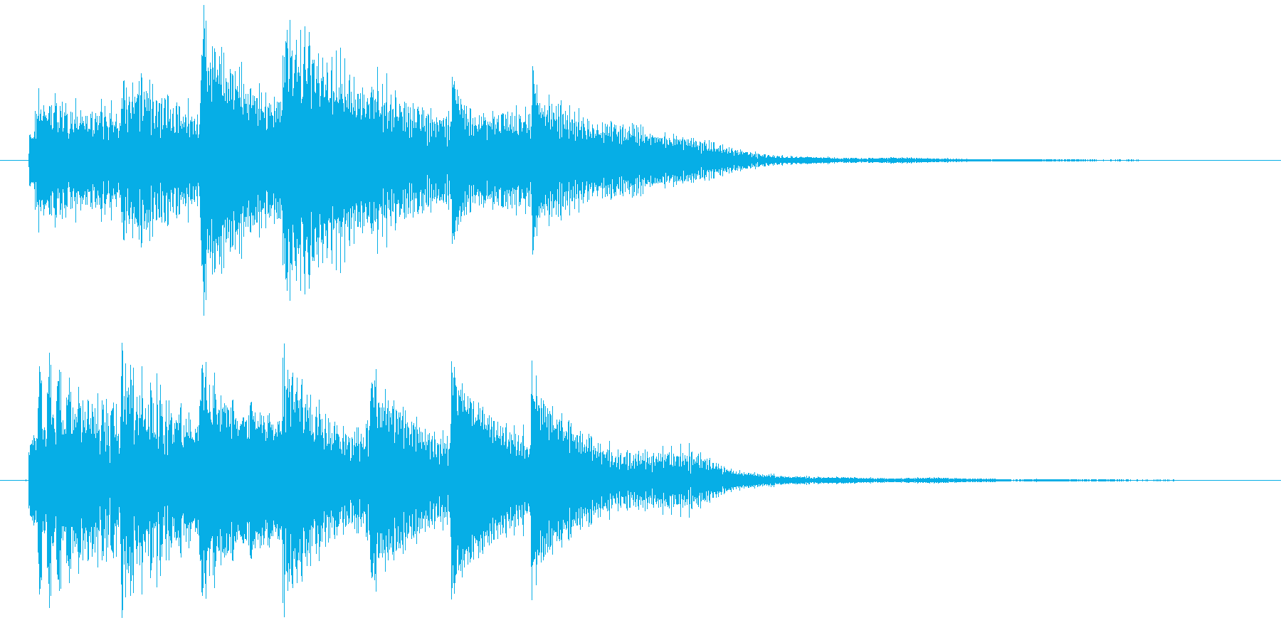 ピアノ転回音1の再生済みの波形