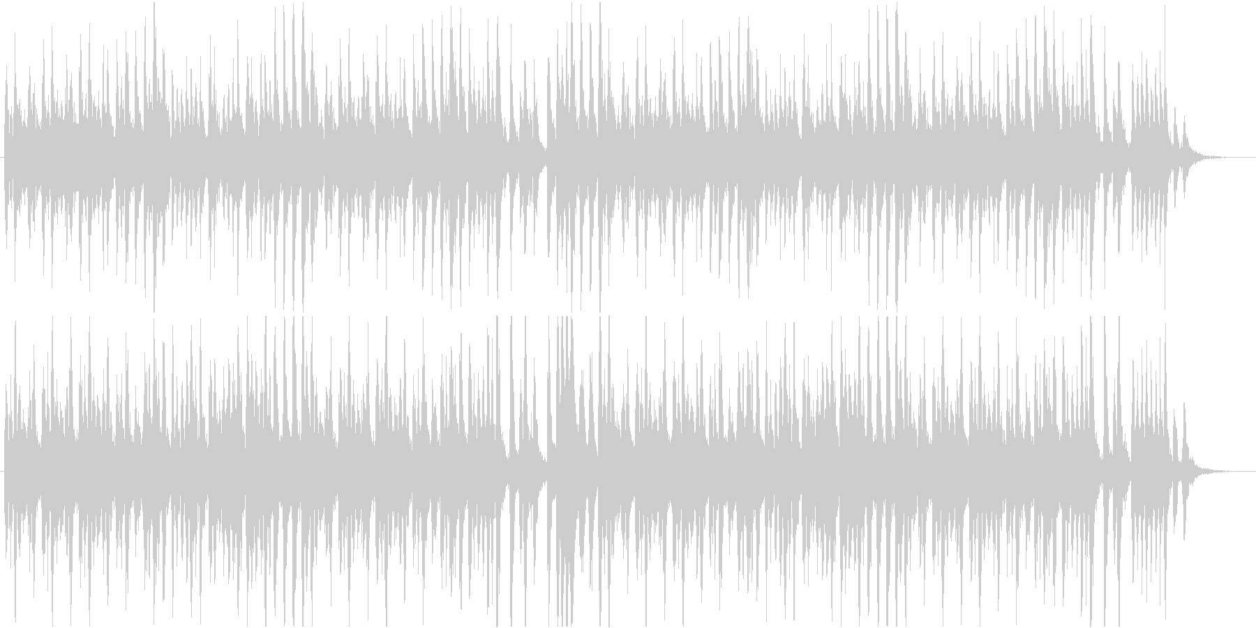 いたずらっ子が逃げ回るオケ曲の未再生の波形