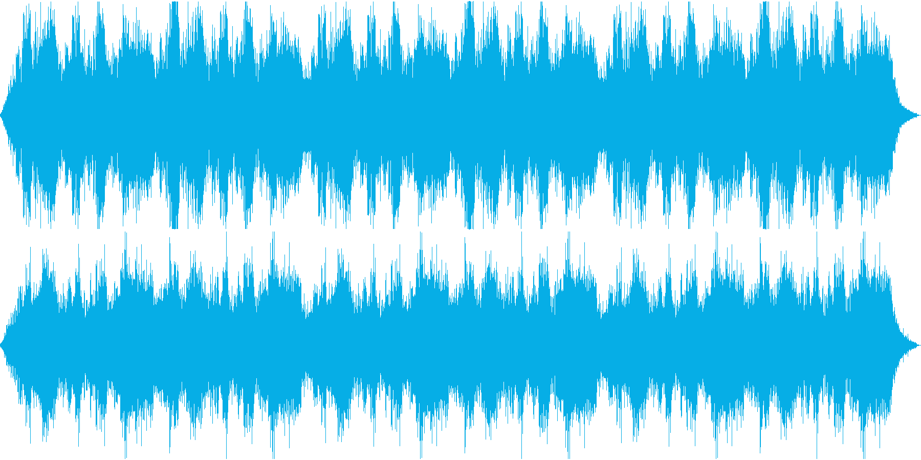 夜の廃墟などで使える汎用性の高い環境音楽の再生済みの波形