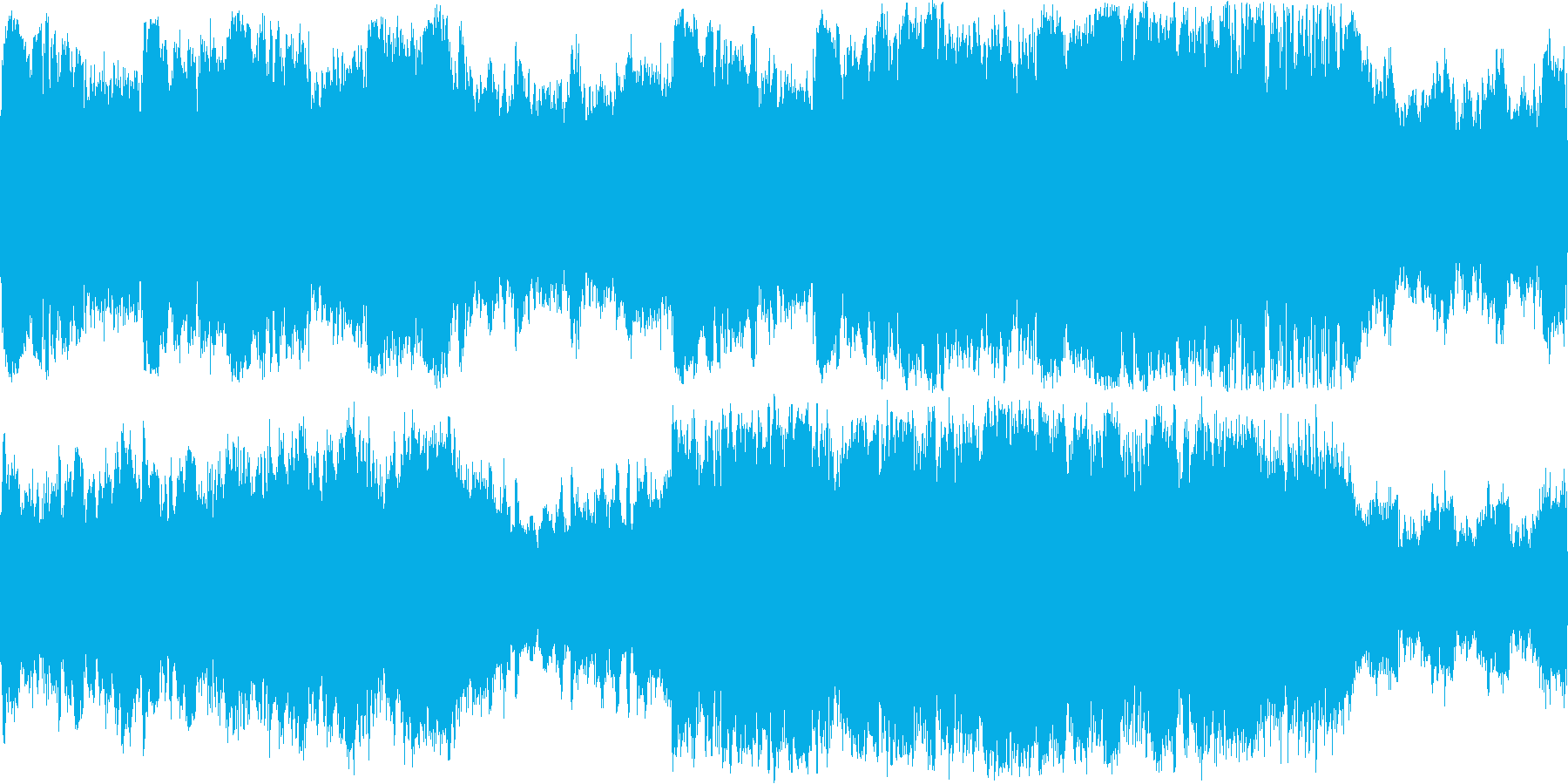 戦闘系オーケストラBGM(ループ)の再生済みの波形