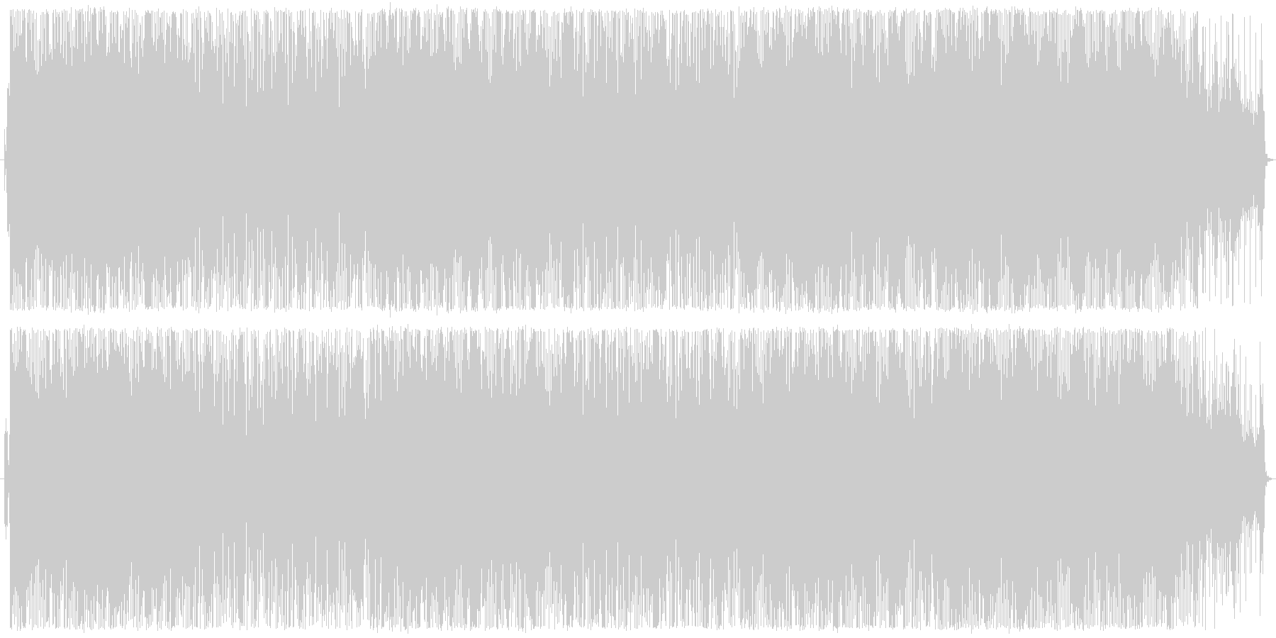 ジャングル系リズムを使ったインスト曲の未再生の波形