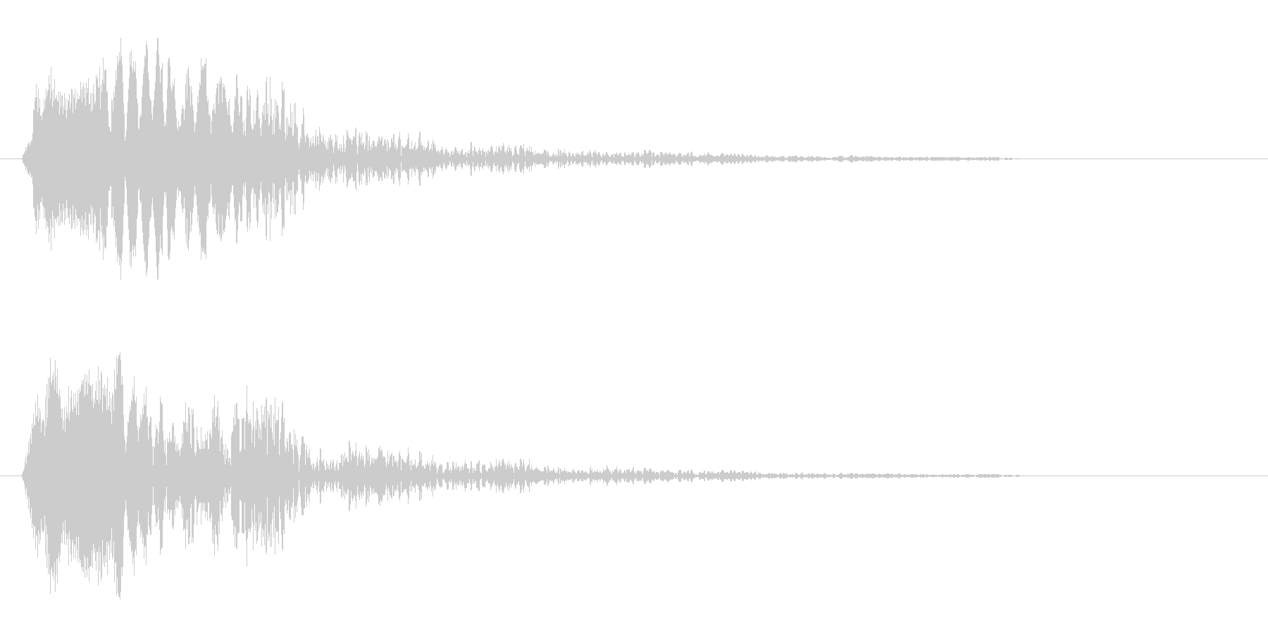 クリック音(ある箇所を調べる時の効果音)の未再生の波形