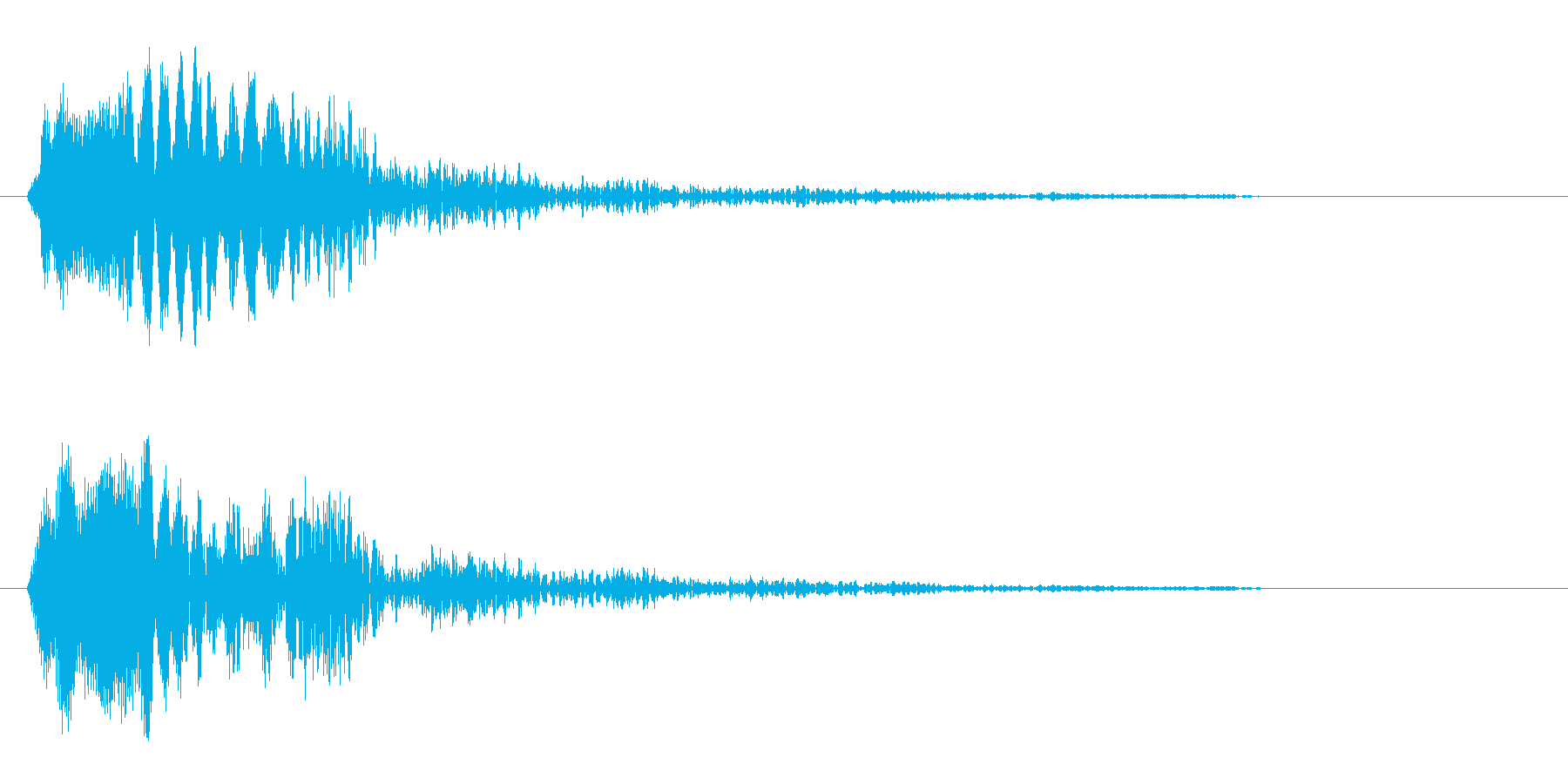 クリック音(ある箇所を調べる時の効果音)の再生済みの波形