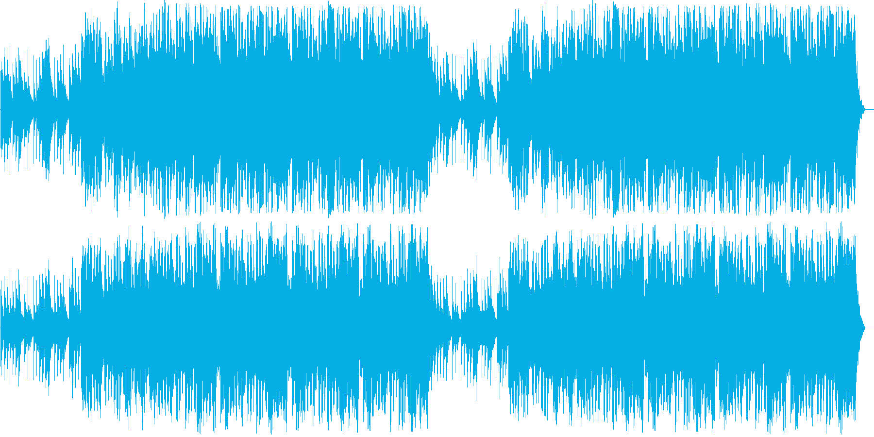 悲しさを感じるシリアス曲の再生済みの波形